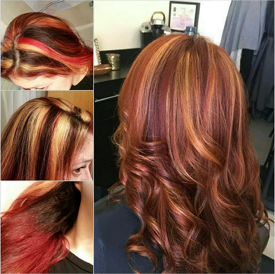Рыжие волосы мелирование и колорирование