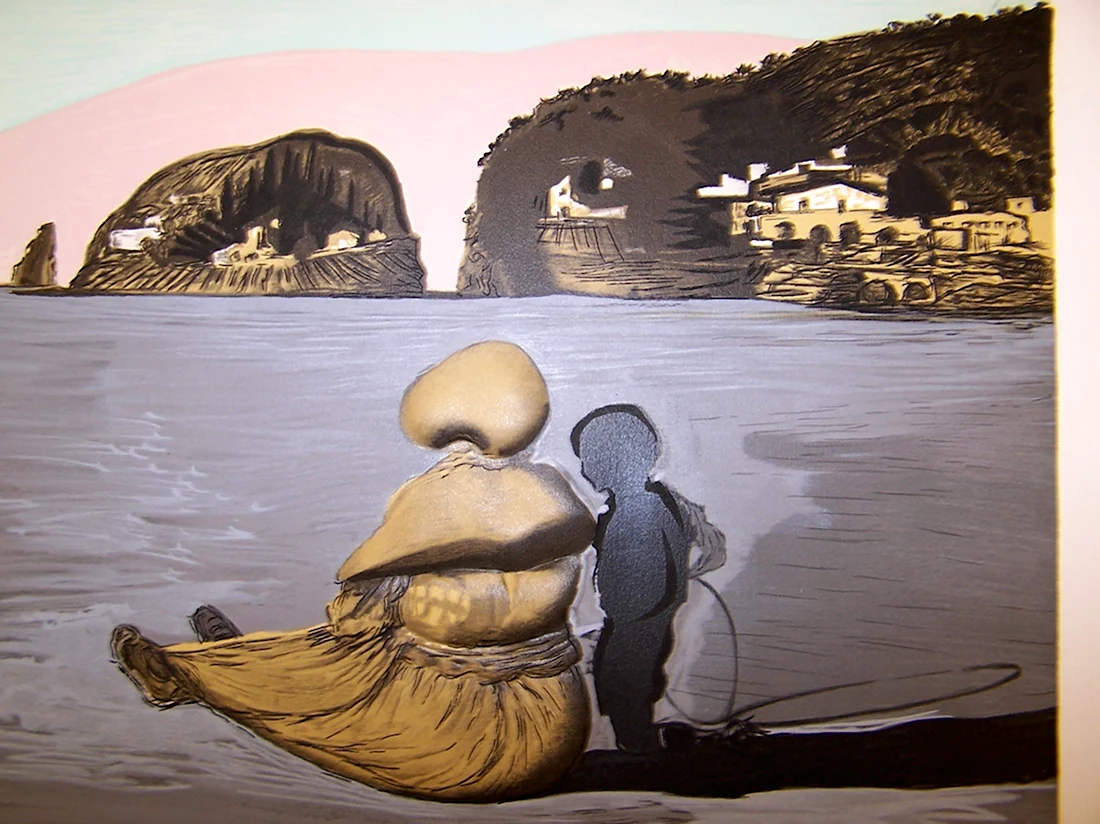 Salvador Dali картина море