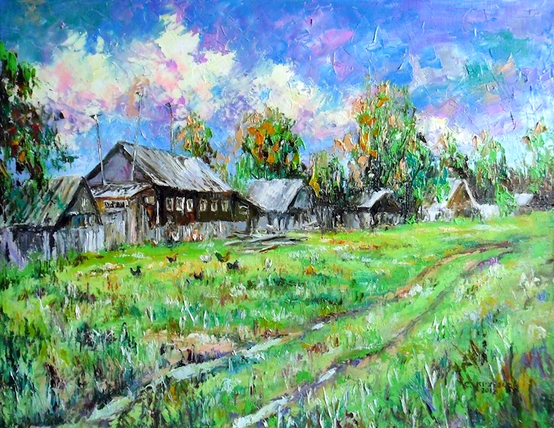 Сельская живопись художника Мазеева