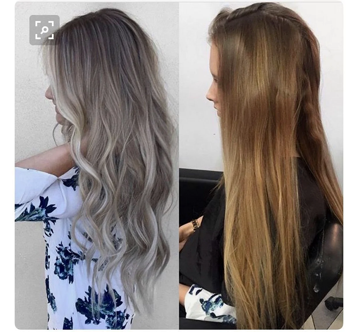 Шатуш на светлые волосы до и после