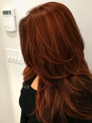 Шоколадно рыжий цвет волос
