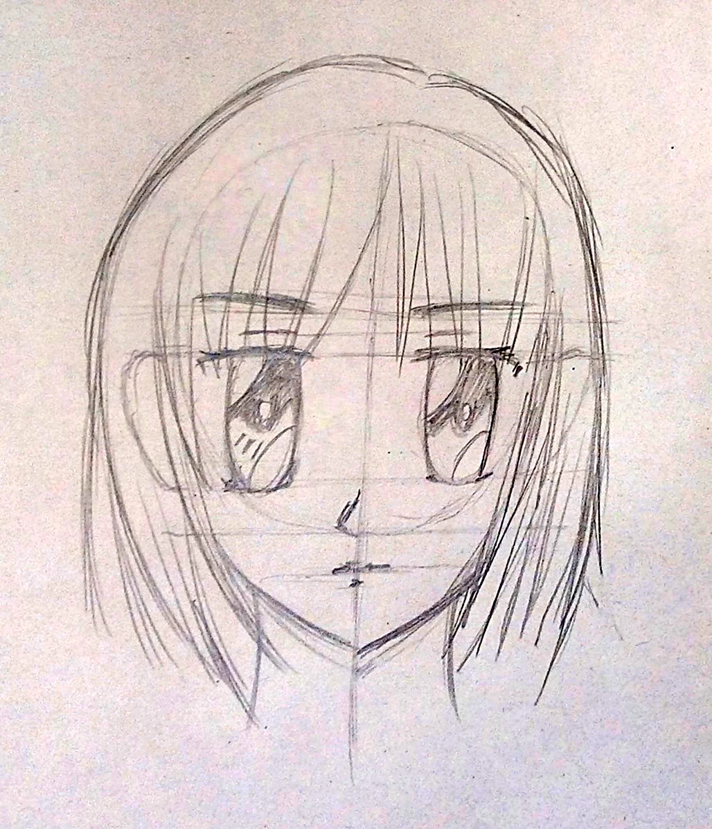 Simple anime girl face