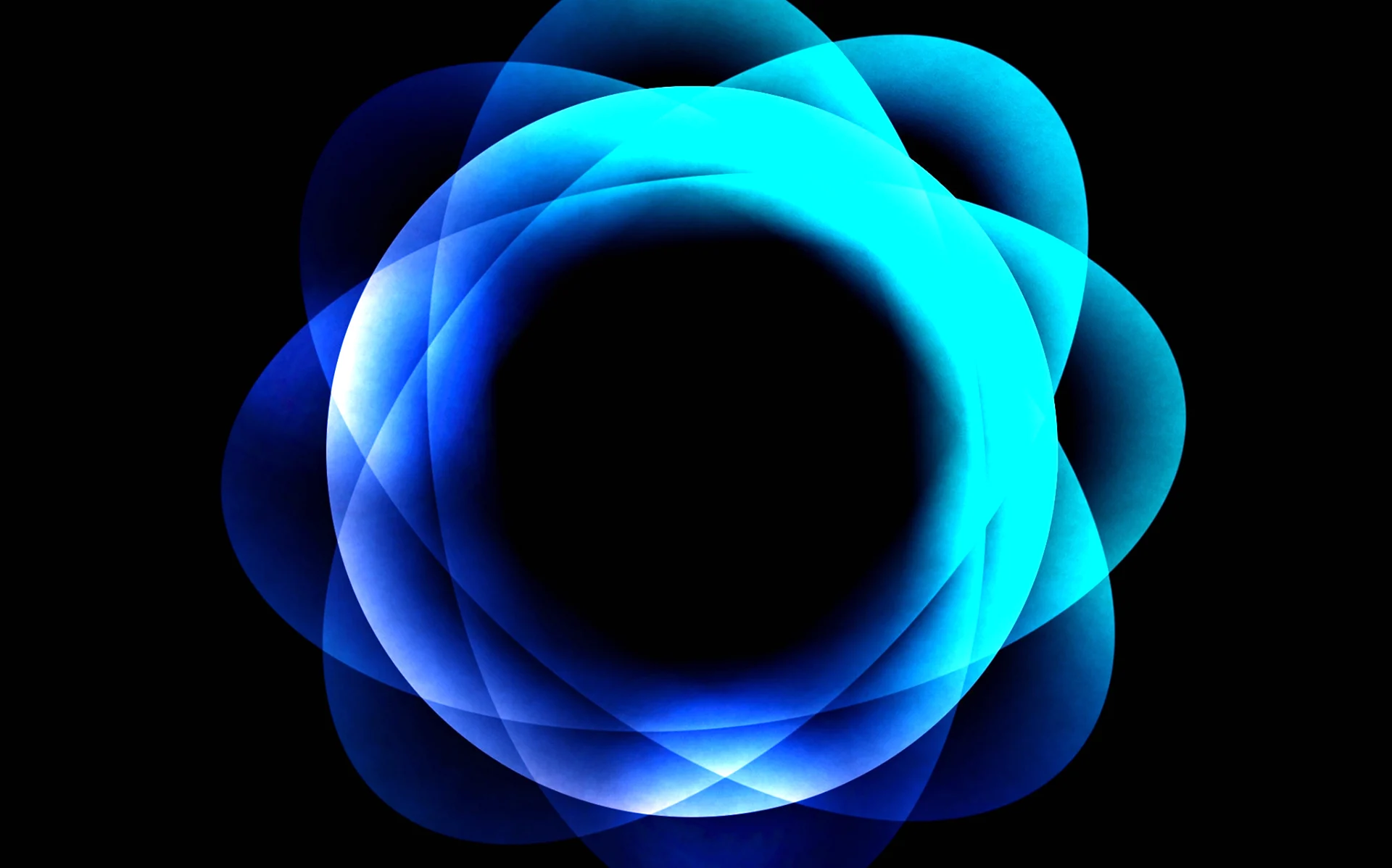 Синяя абстракция круги