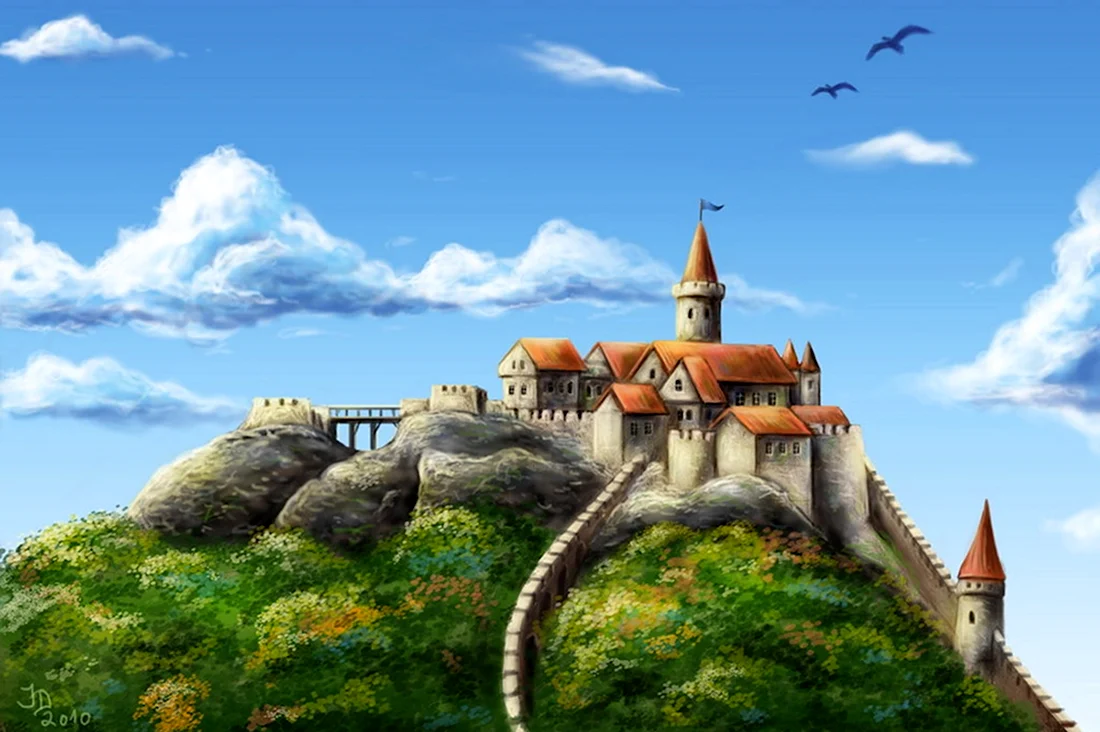 Сказочный замок в далеке