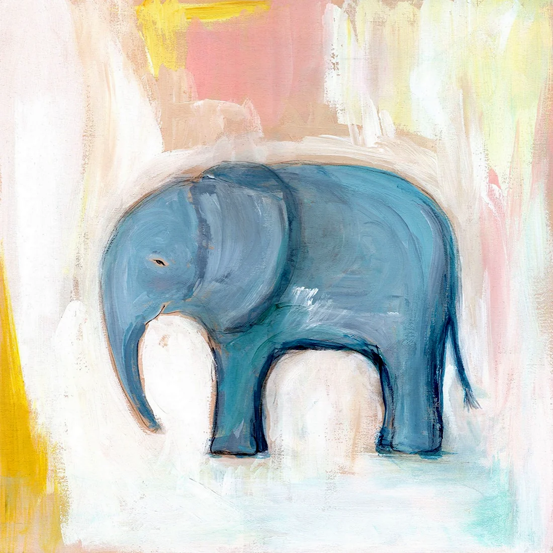 Слон синий арт