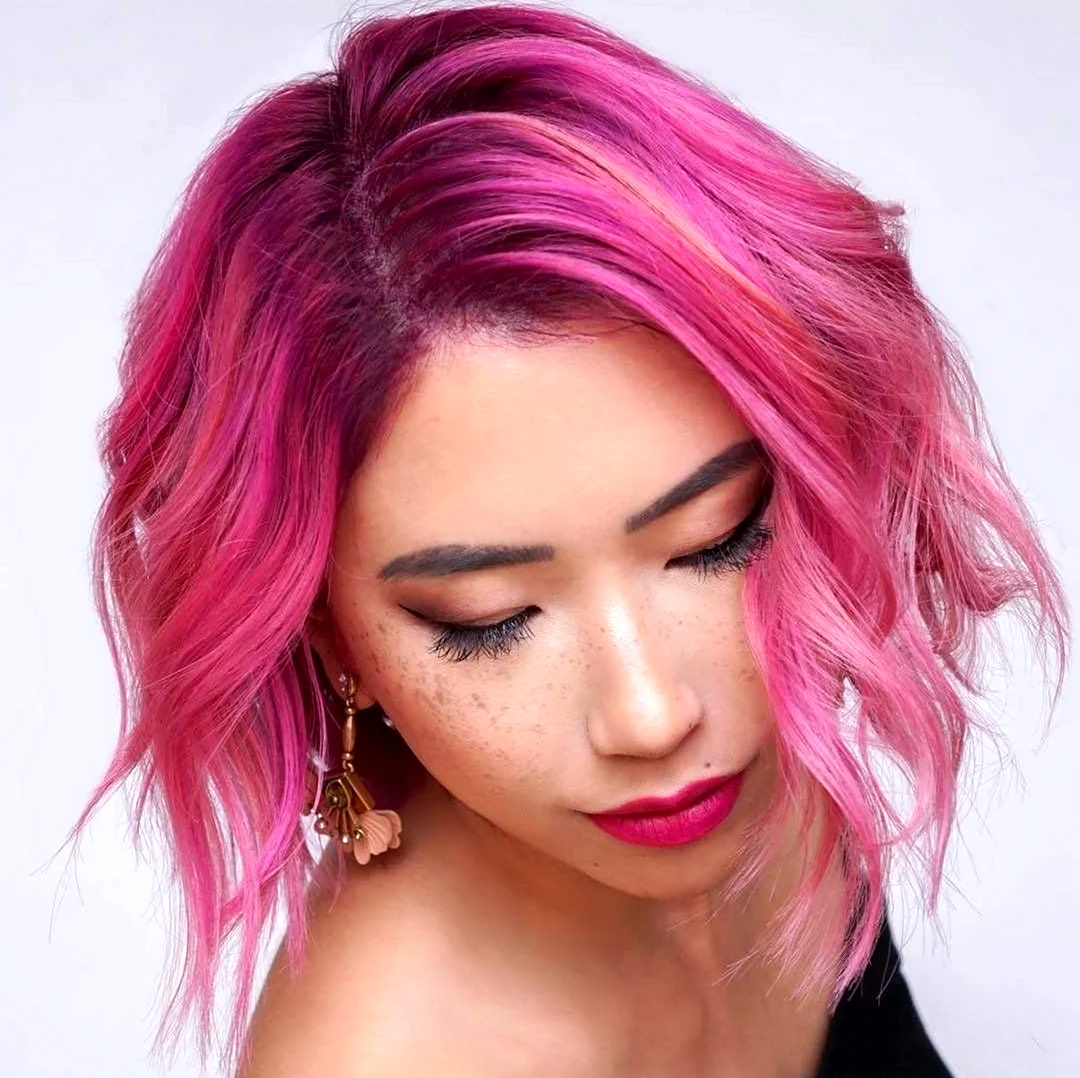 Стиль с розовыми волосами