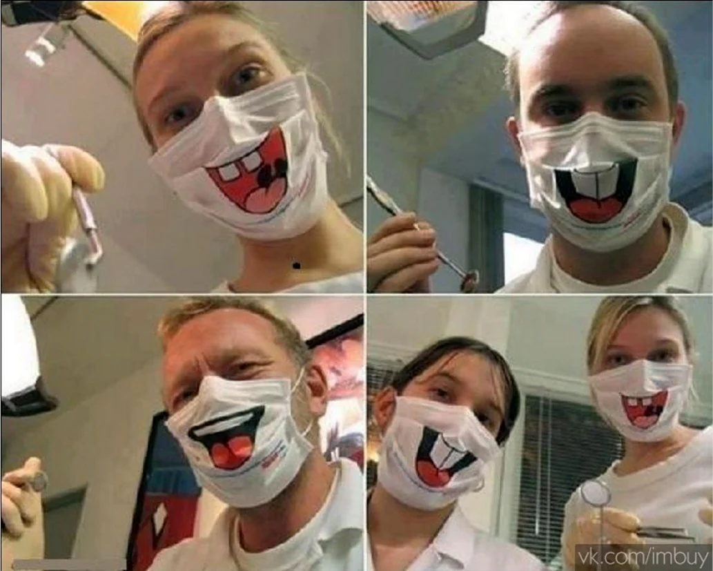 Стоматолог в маске