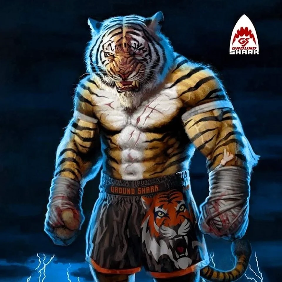 Тигр с перчатками