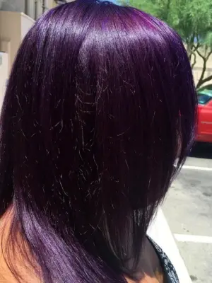 Цвет волос баклажан