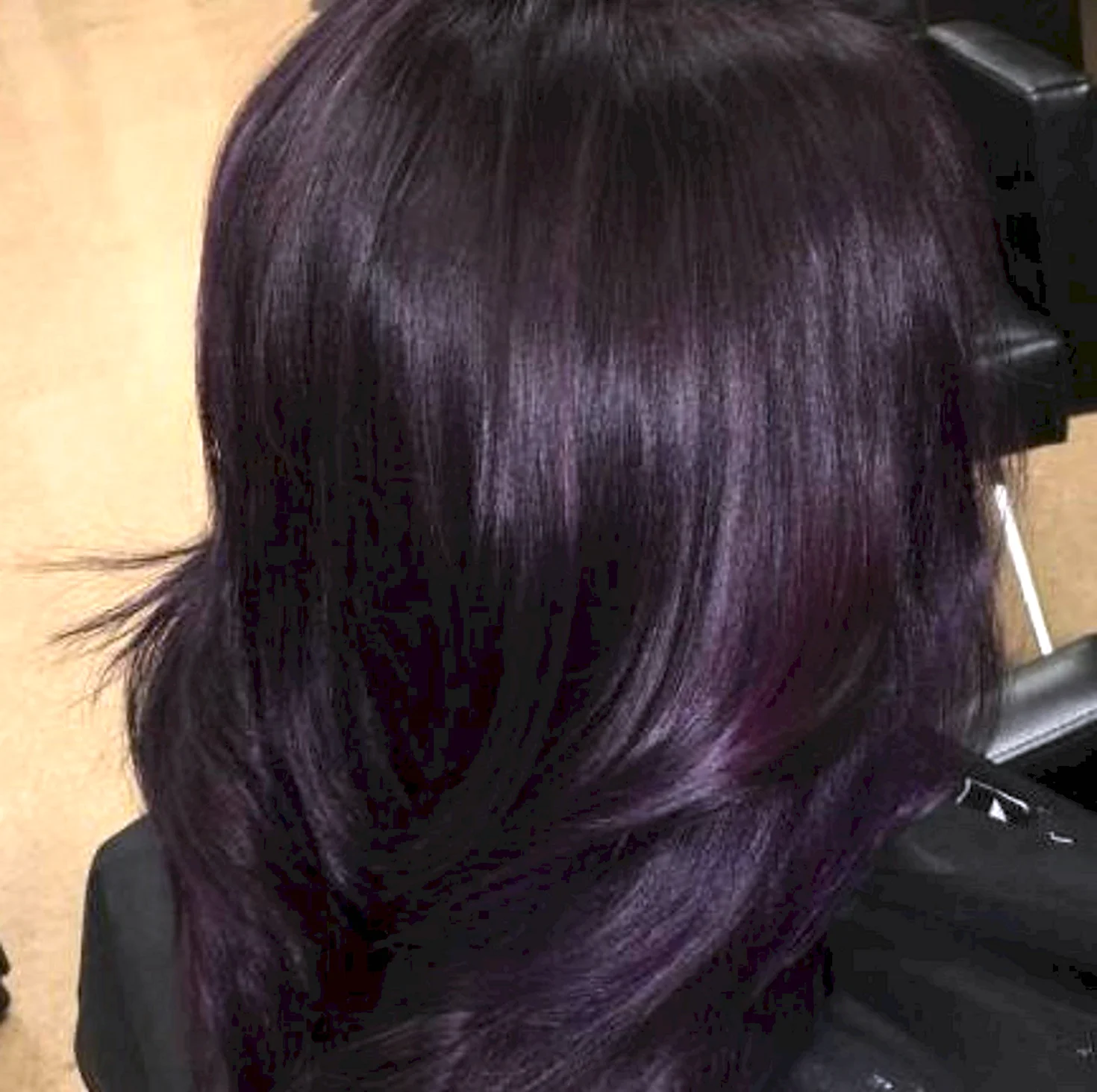 Цвет волос баклажан на темные волосы