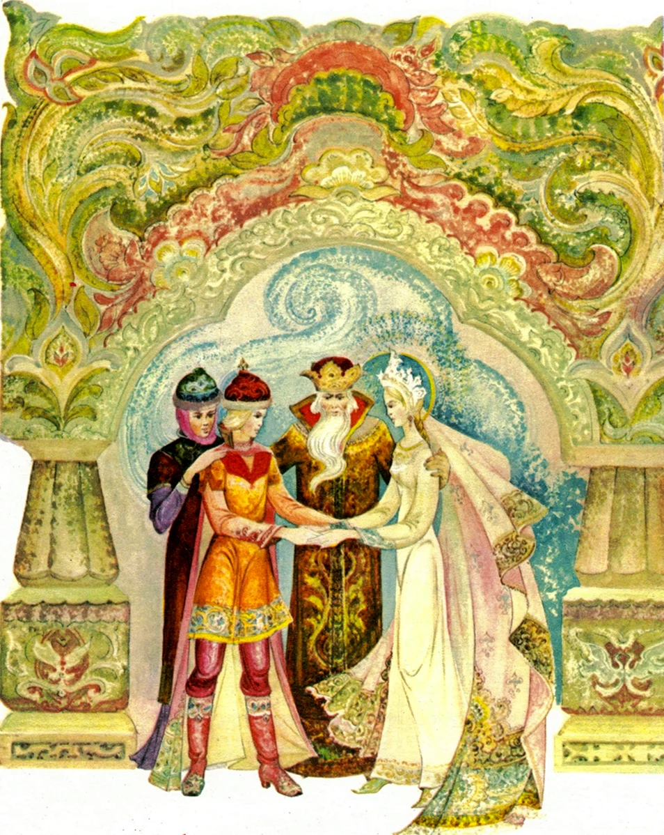 Виктор Лагуна иллюстрации к царю Салтану