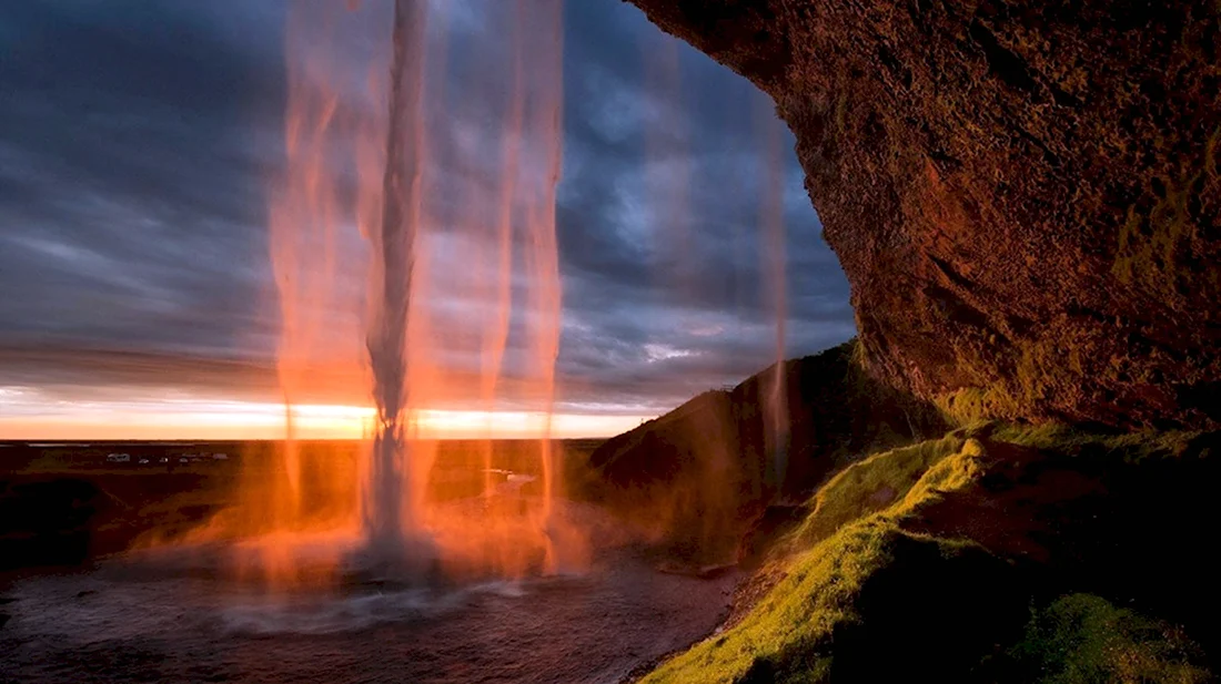Водопад Сельяландсфосс Исландия