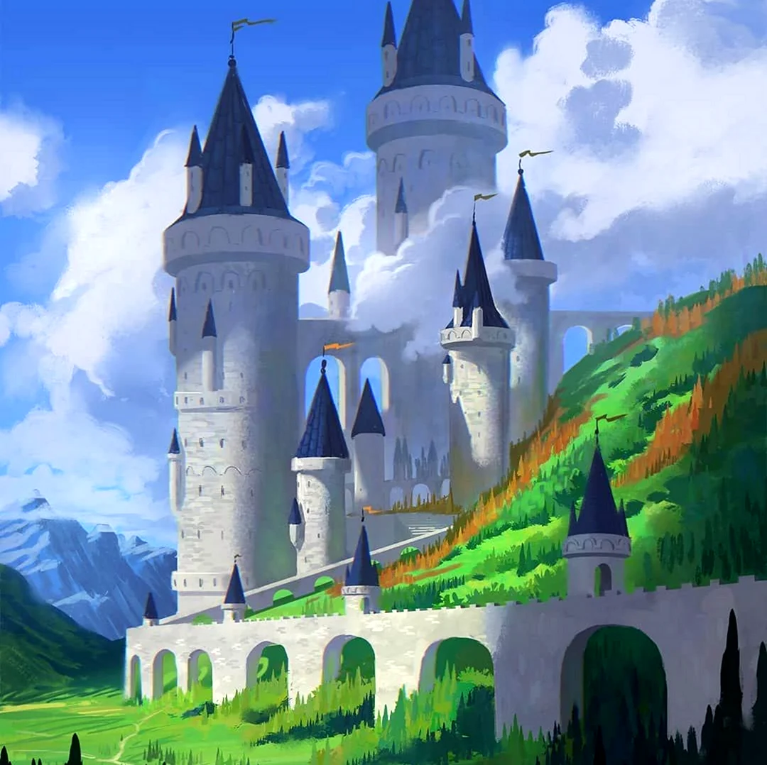 Замок в стиле аниме