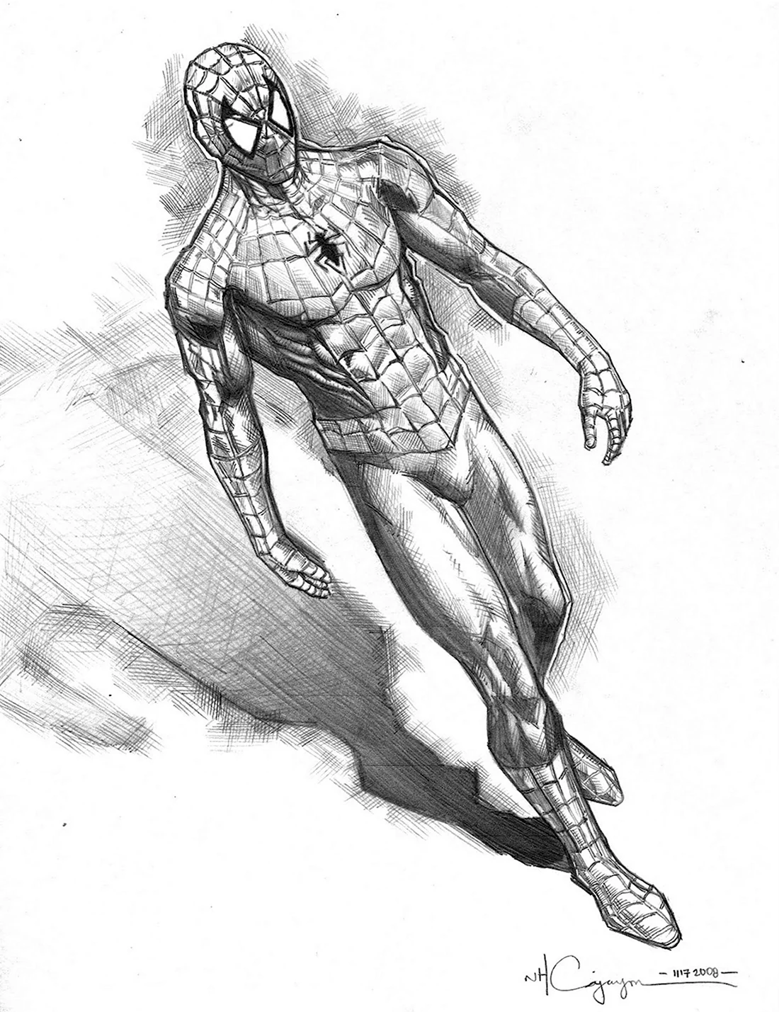 Зарисовки человека паука