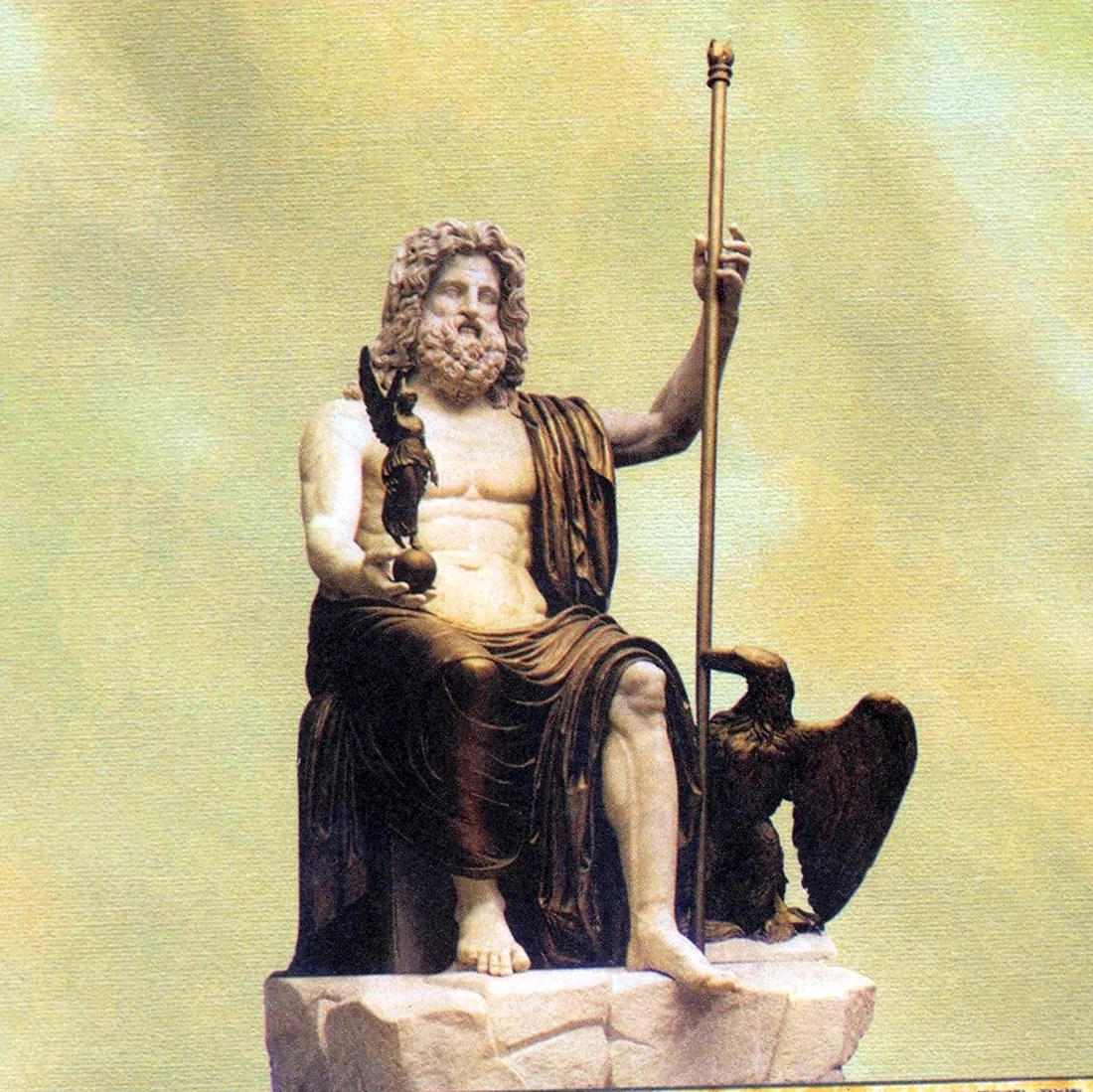 Зевс Бог древней Греции на троне