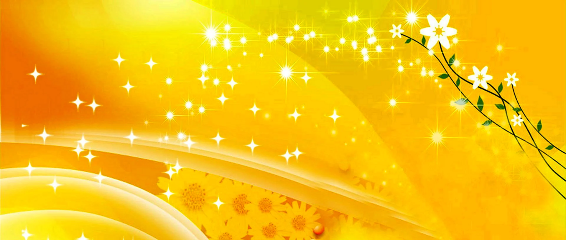 Желтый фон со звездочками красивый