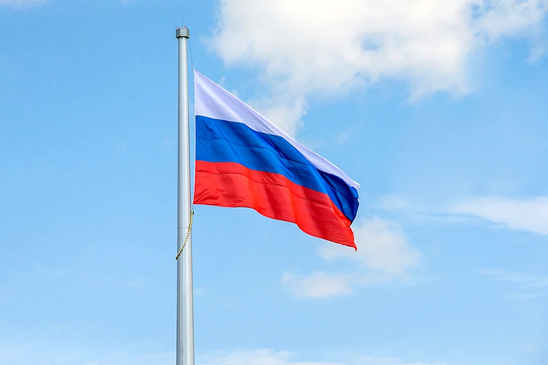 Знамя России с древком