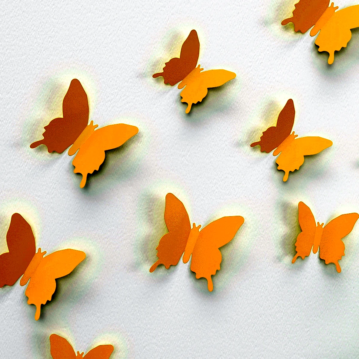 Бабочки на стену декор желтые