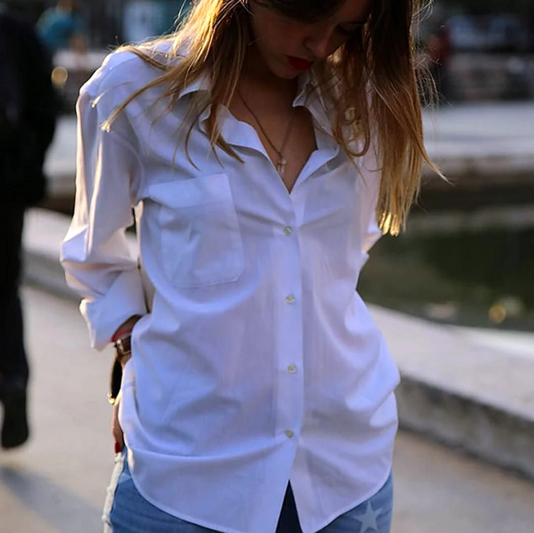 Белая рубашка женская