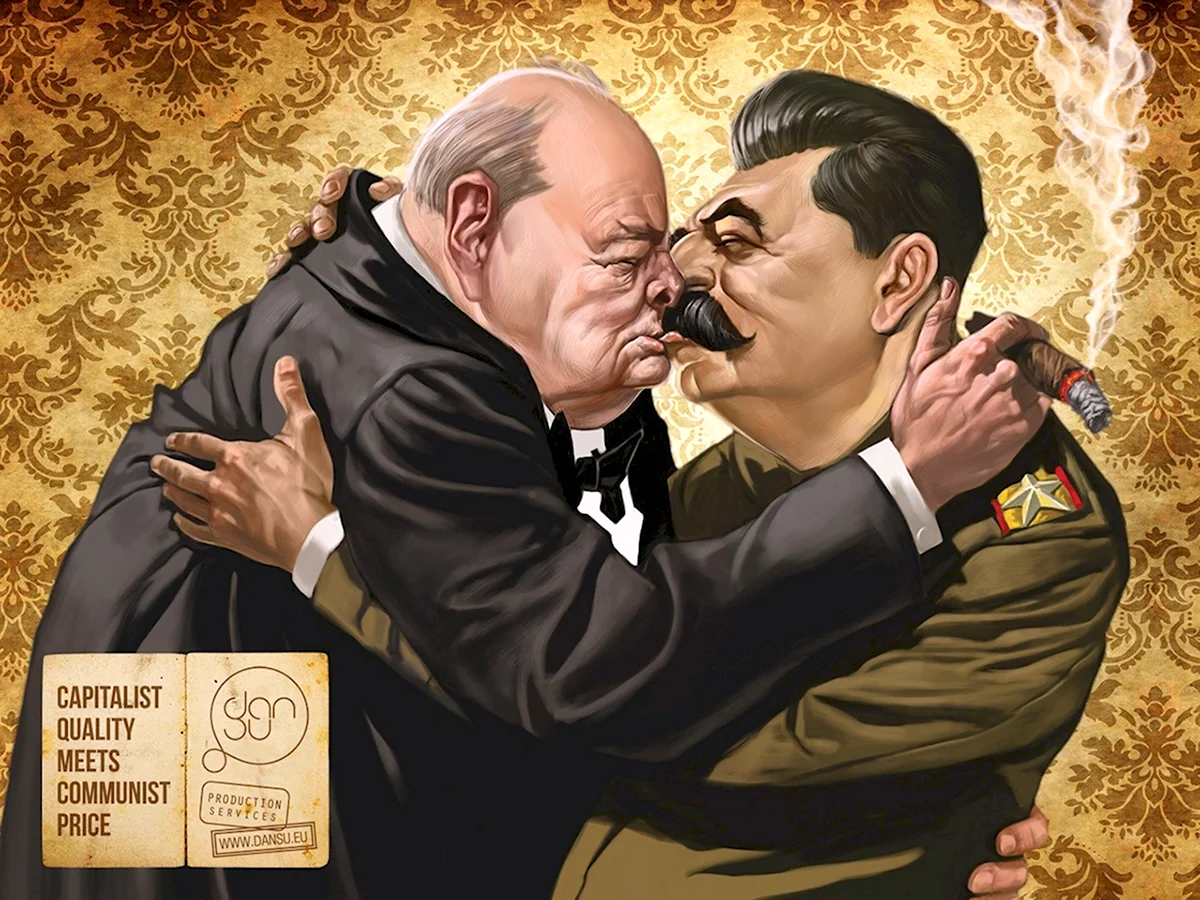Черчилль Рузвельт Сталин Гитлер арт