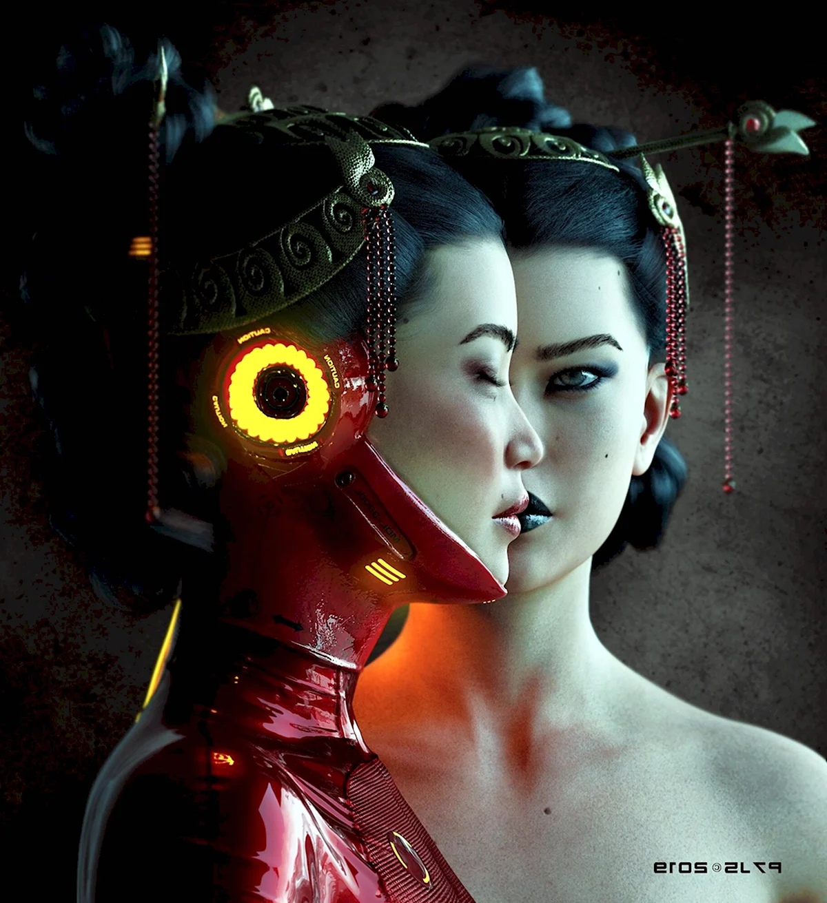 Cyberpunk девочка робот