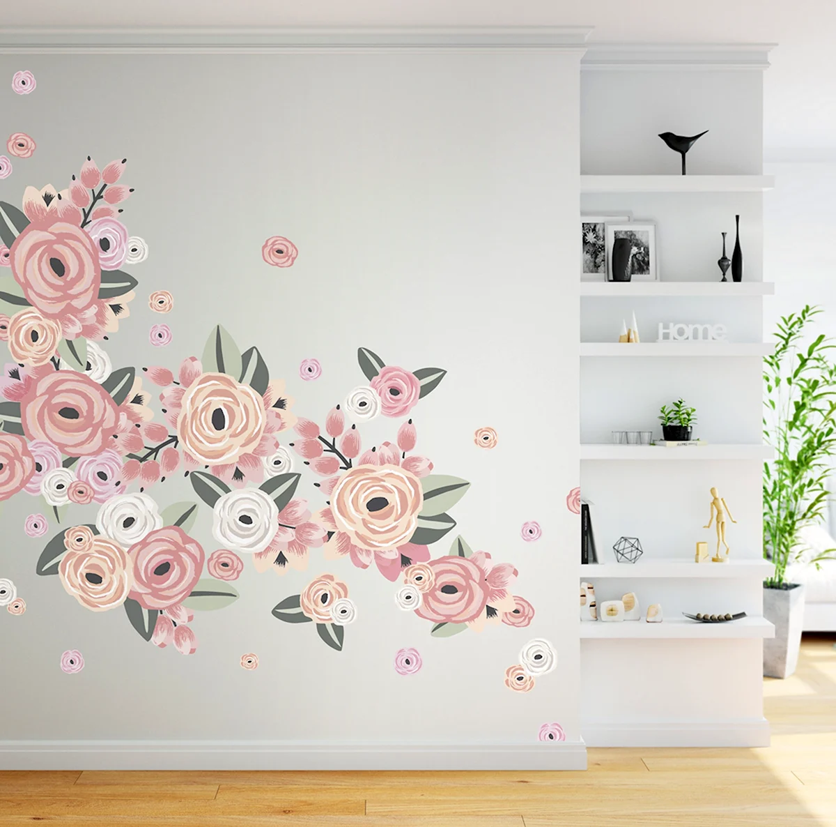 Декоративные наклейки цветы на стену