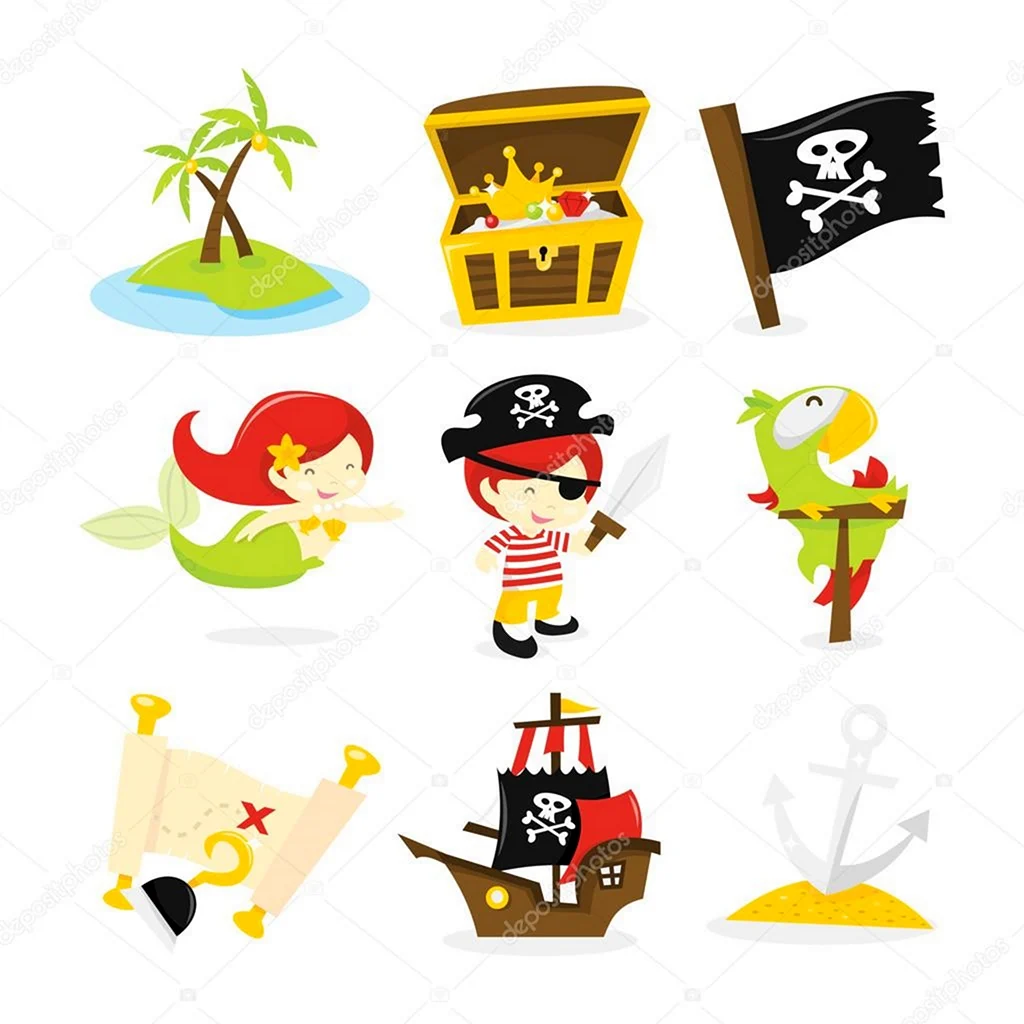 Детские иконки остров пиратов
