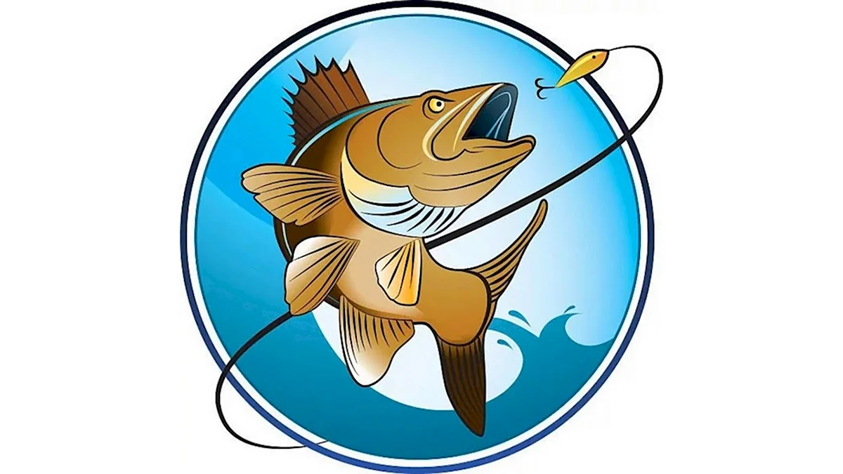 Эмблема рыболова