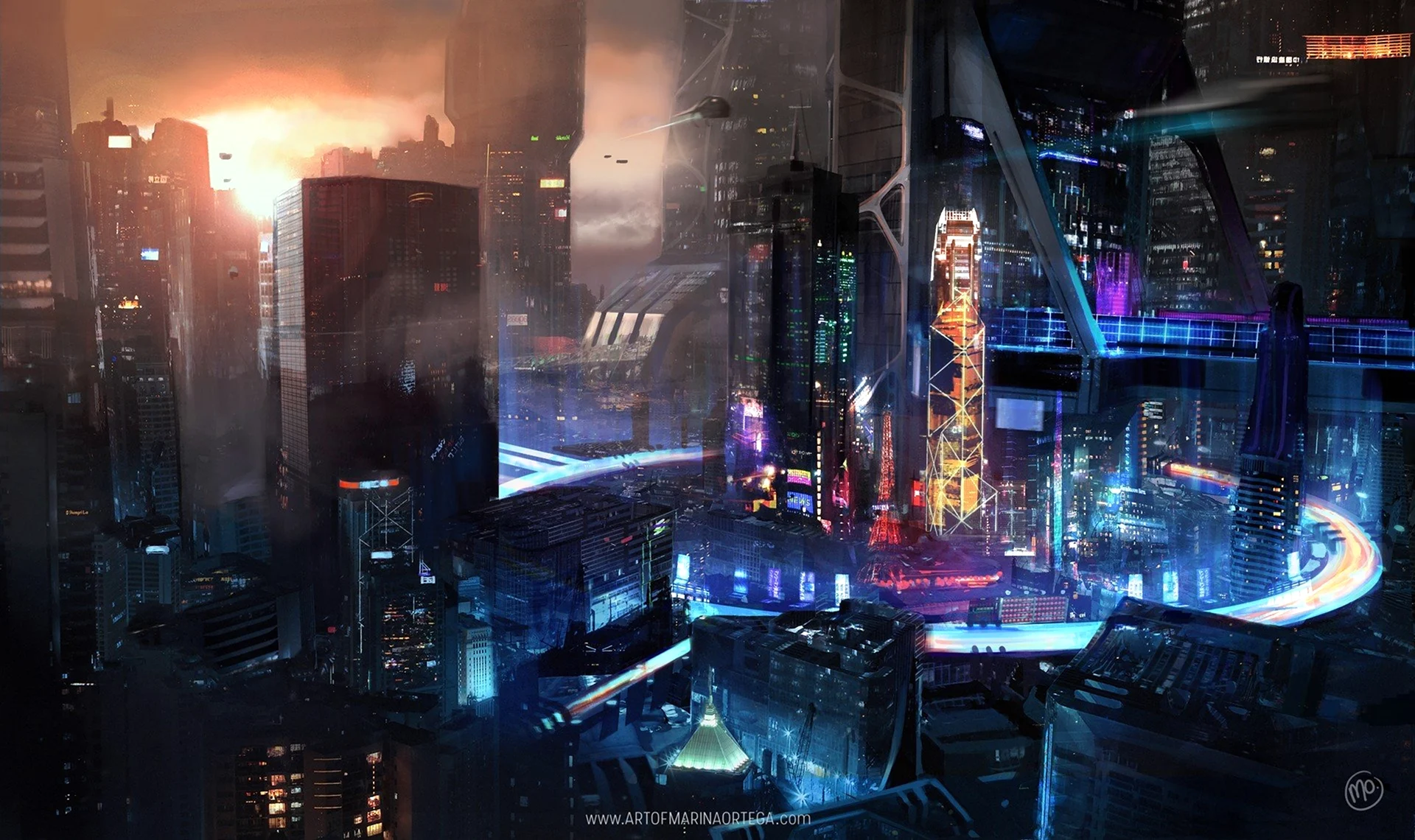 Город будущего Cyberpunk 2077