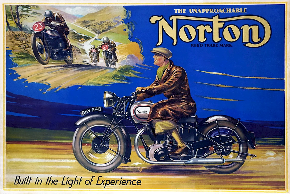 Иллюстрации старых мотоциклов Нортон