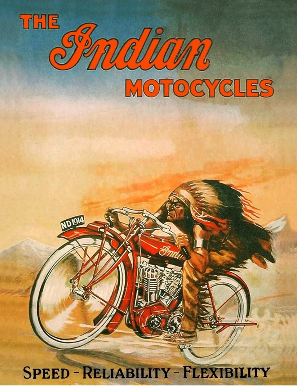 Индиан Мотосайкл плакат