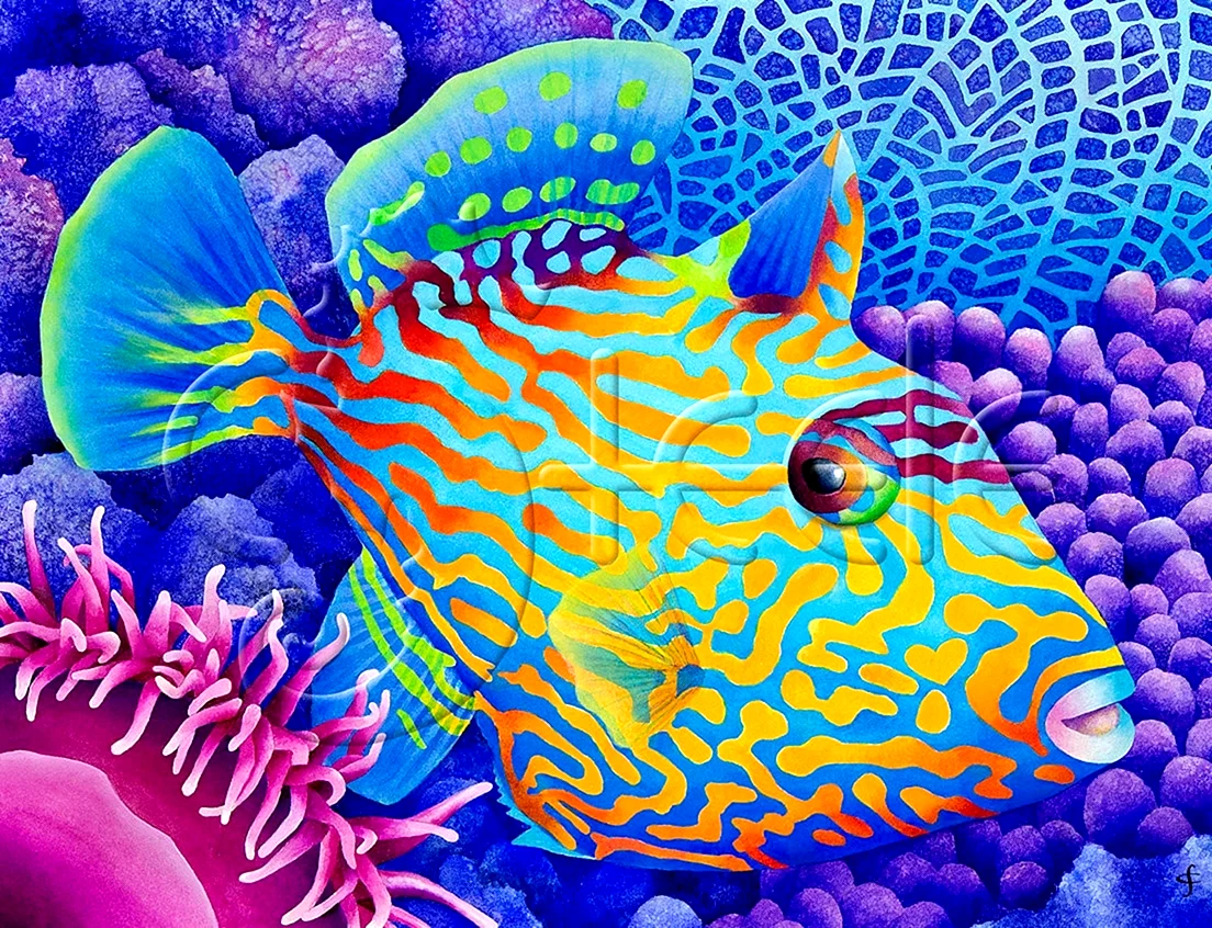 Картина коралловые рыбки