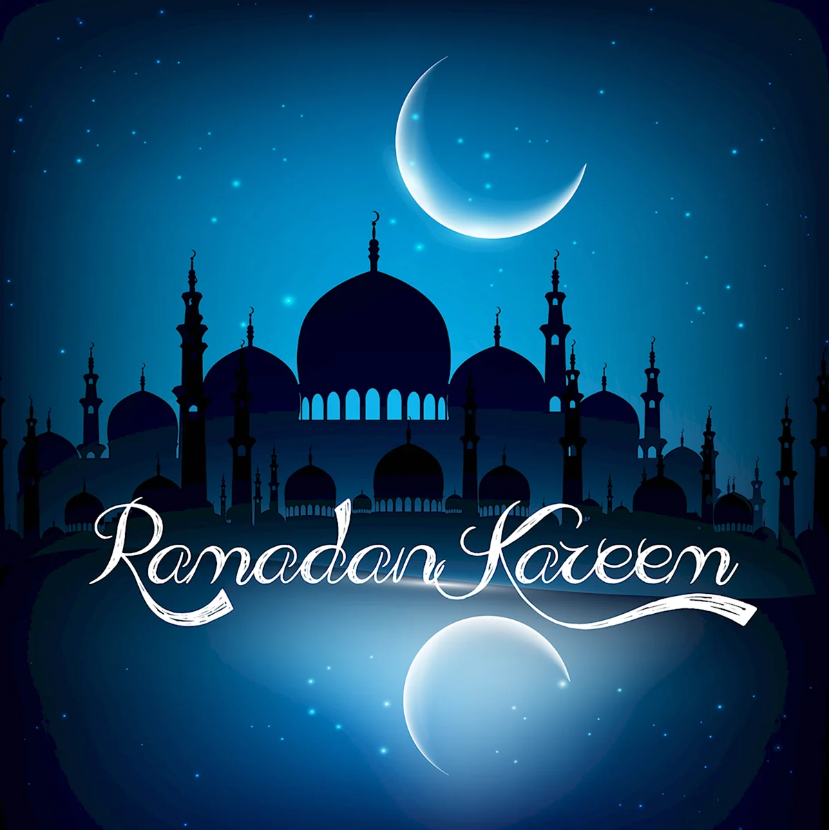 Красивые принты на Рамадан с мечетью
