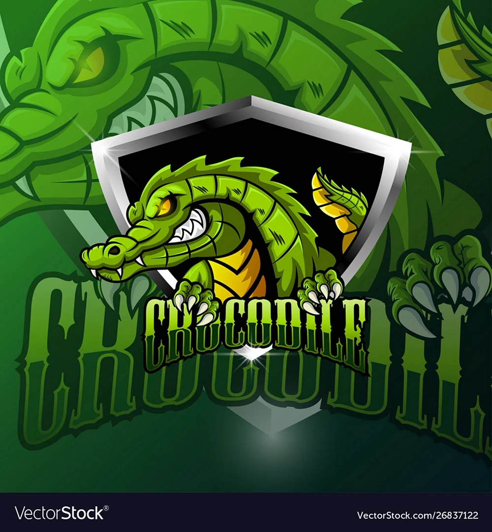 Крокодил Маскот лого