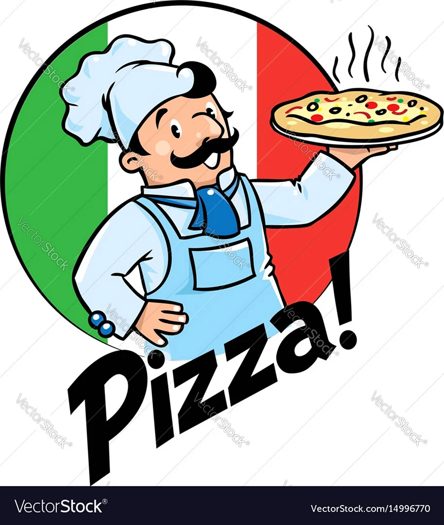 Логотип с поваром пицца