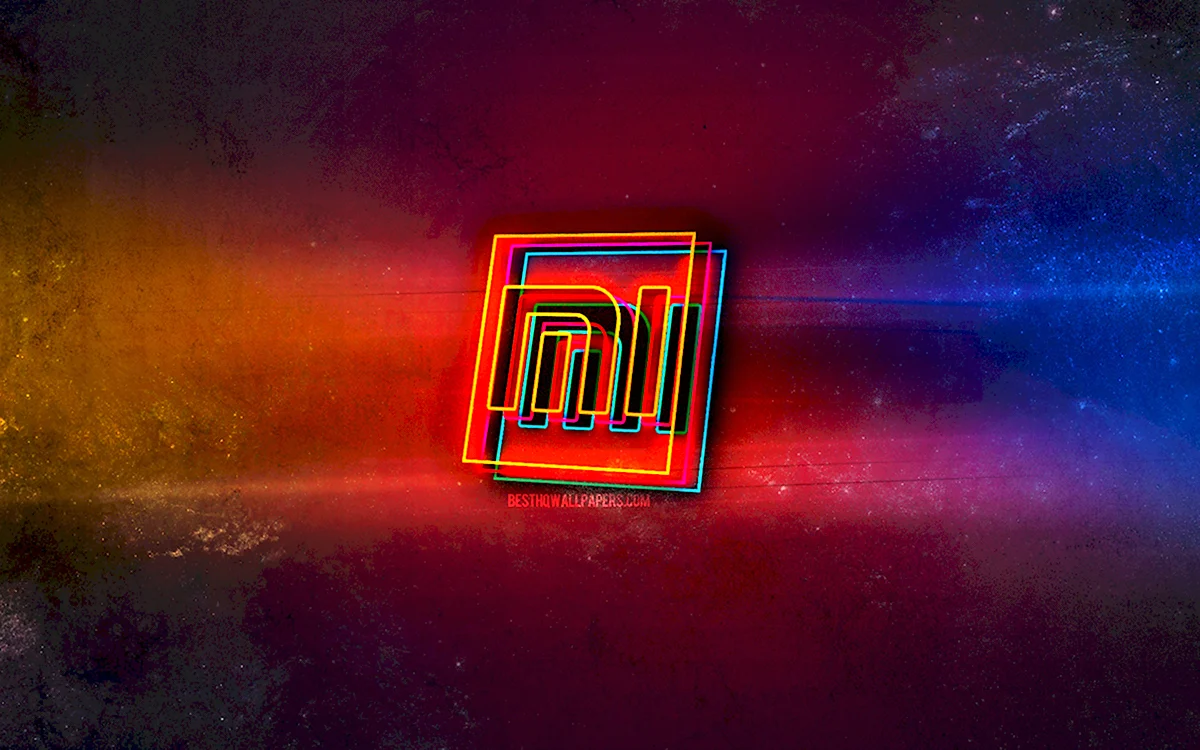 Логотип Xiaomi неон