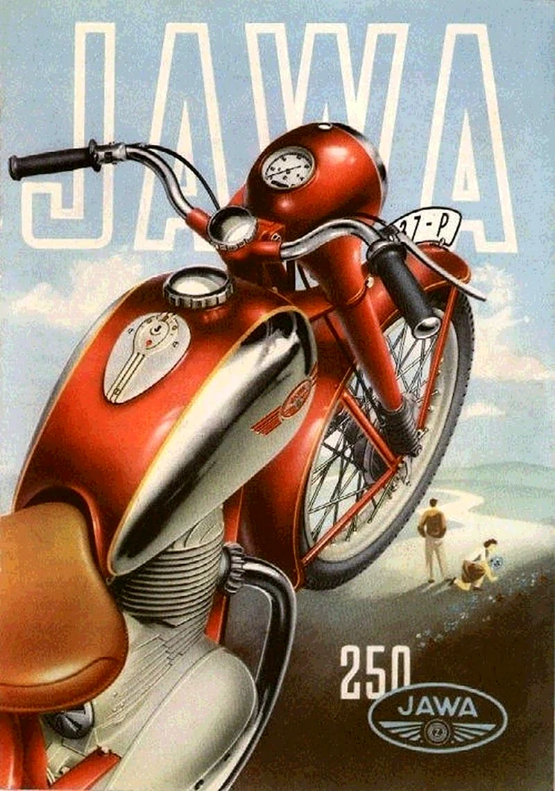 Мотоцикл Ява постеры