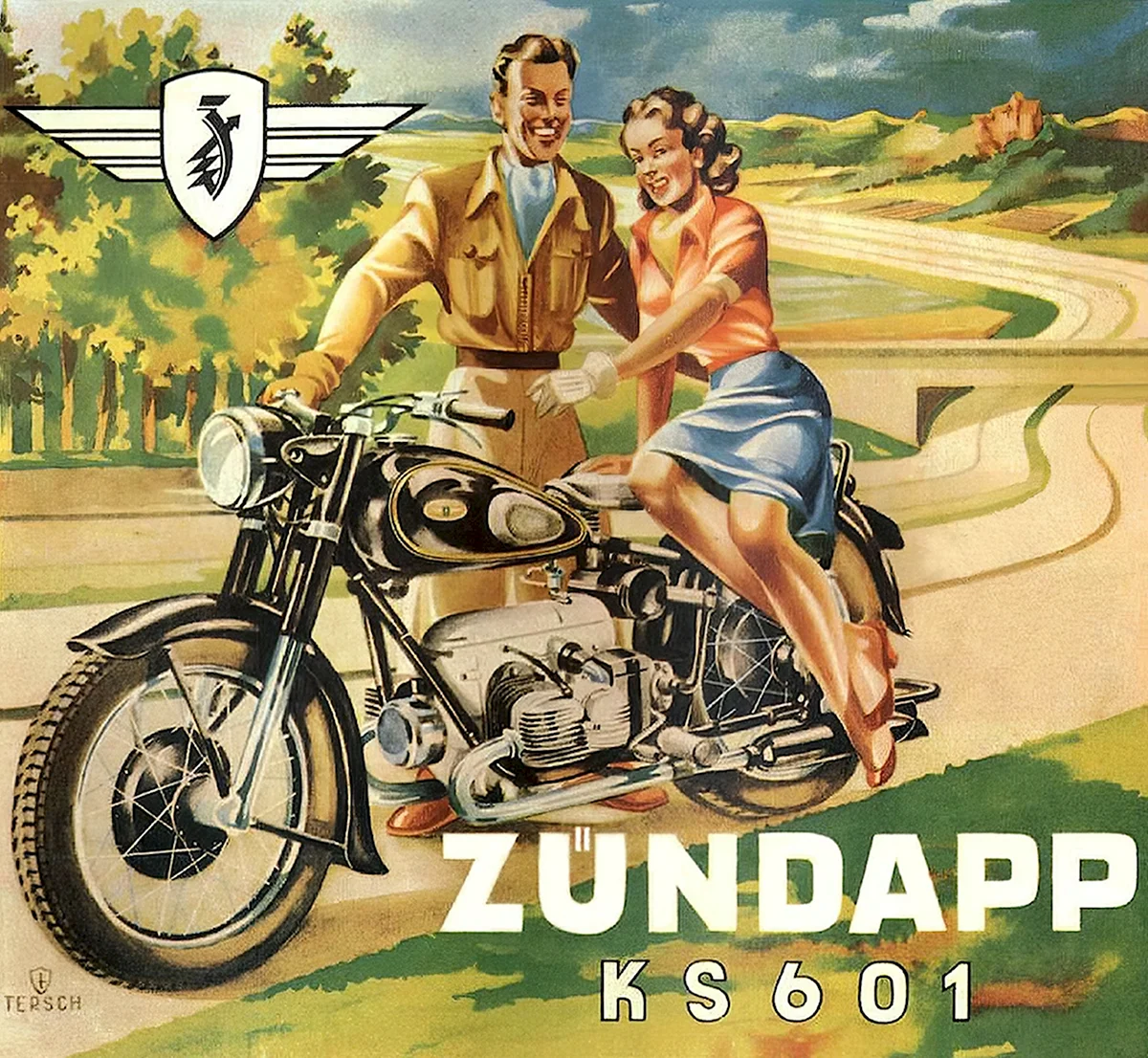 Мотоцикл цундап 1950