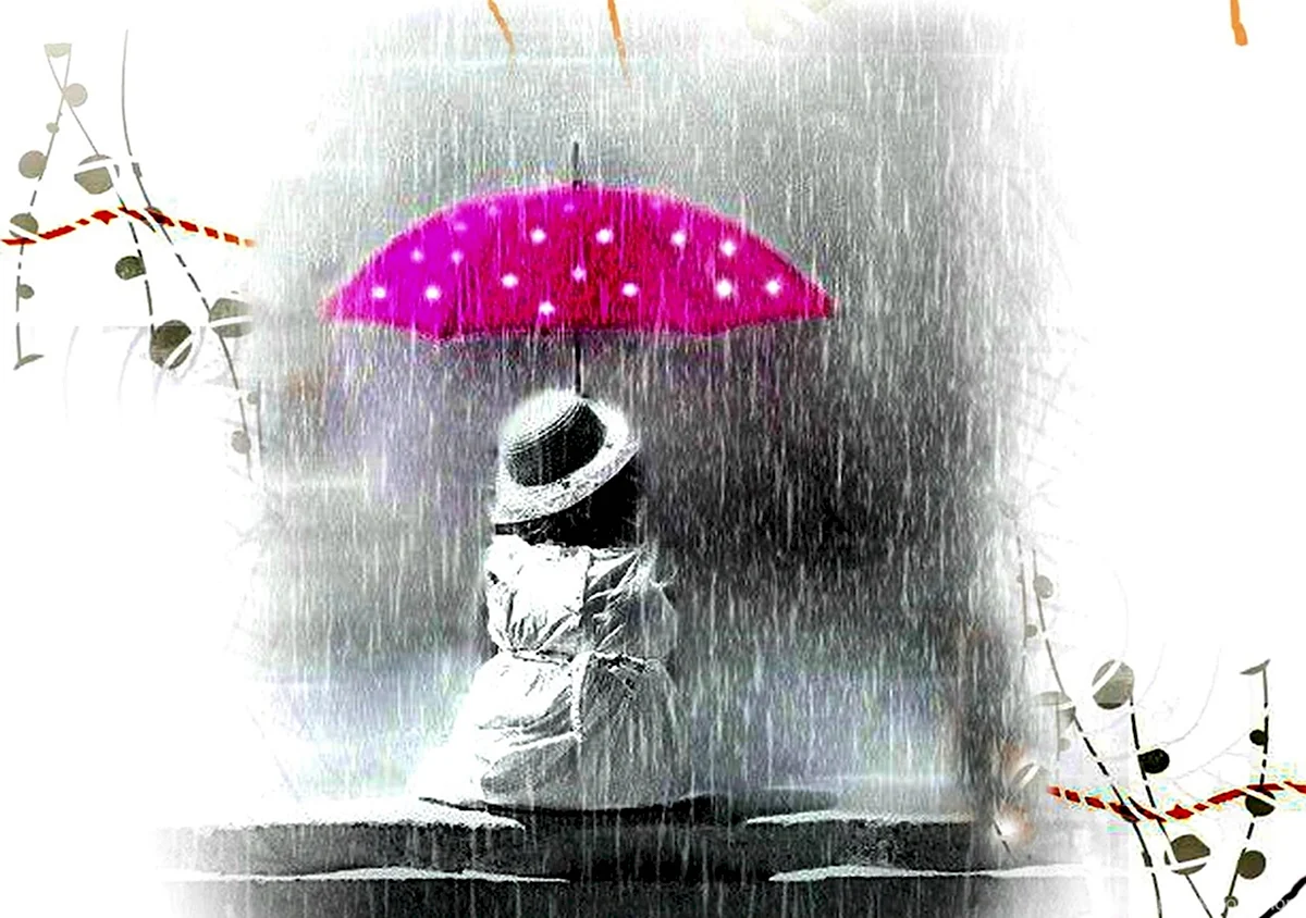 Открытка «дождь»