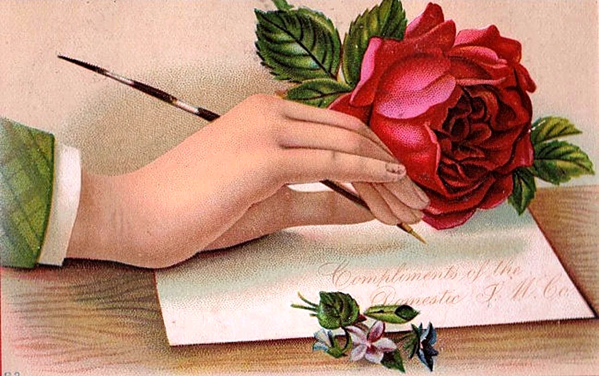 Открытка цветы в руке