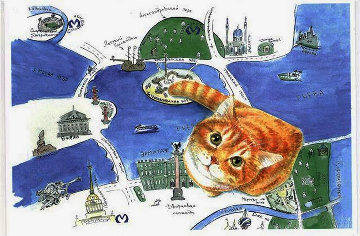 Питерские коты открытки