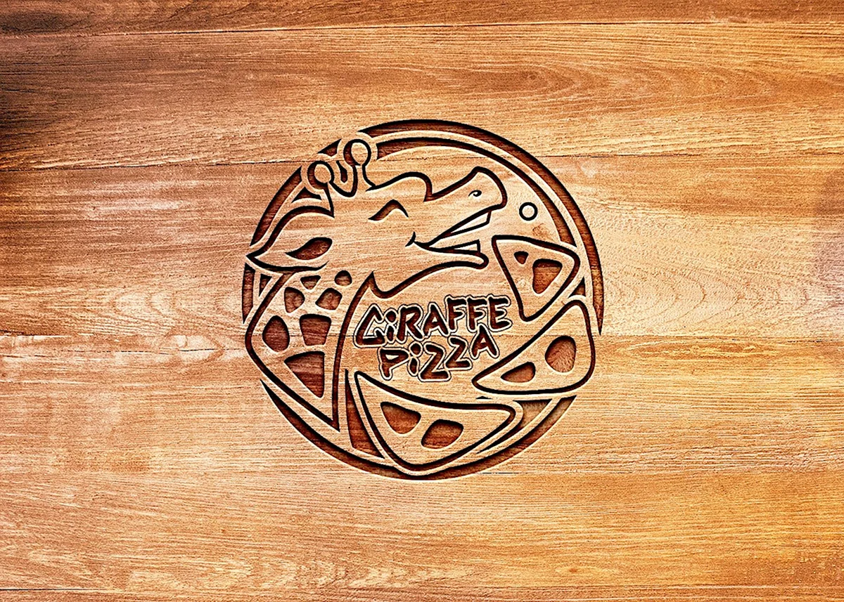 Пицца логотип Жираф