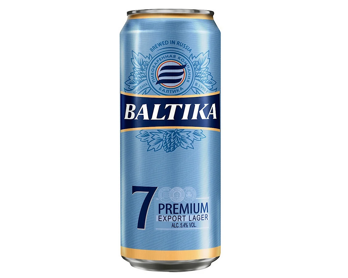 Пиво светлое Балтика 7 Экспортное 5.4 0.45л жб