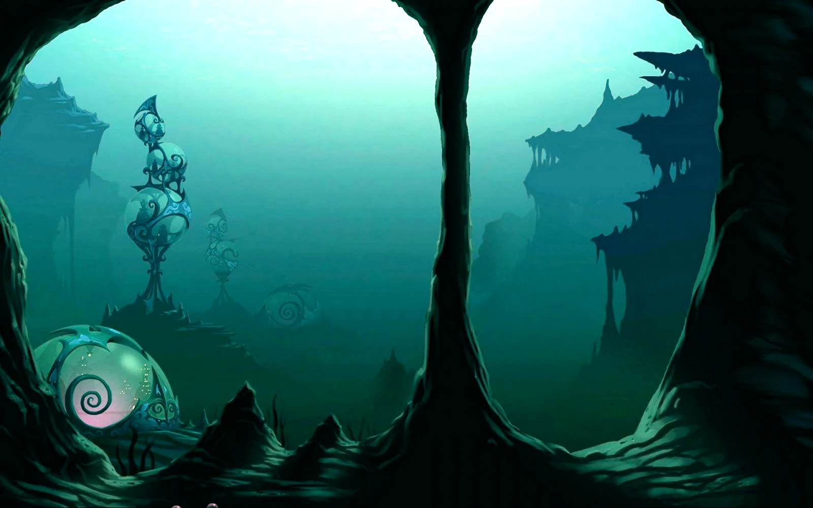 Подводная пещера фэнтези