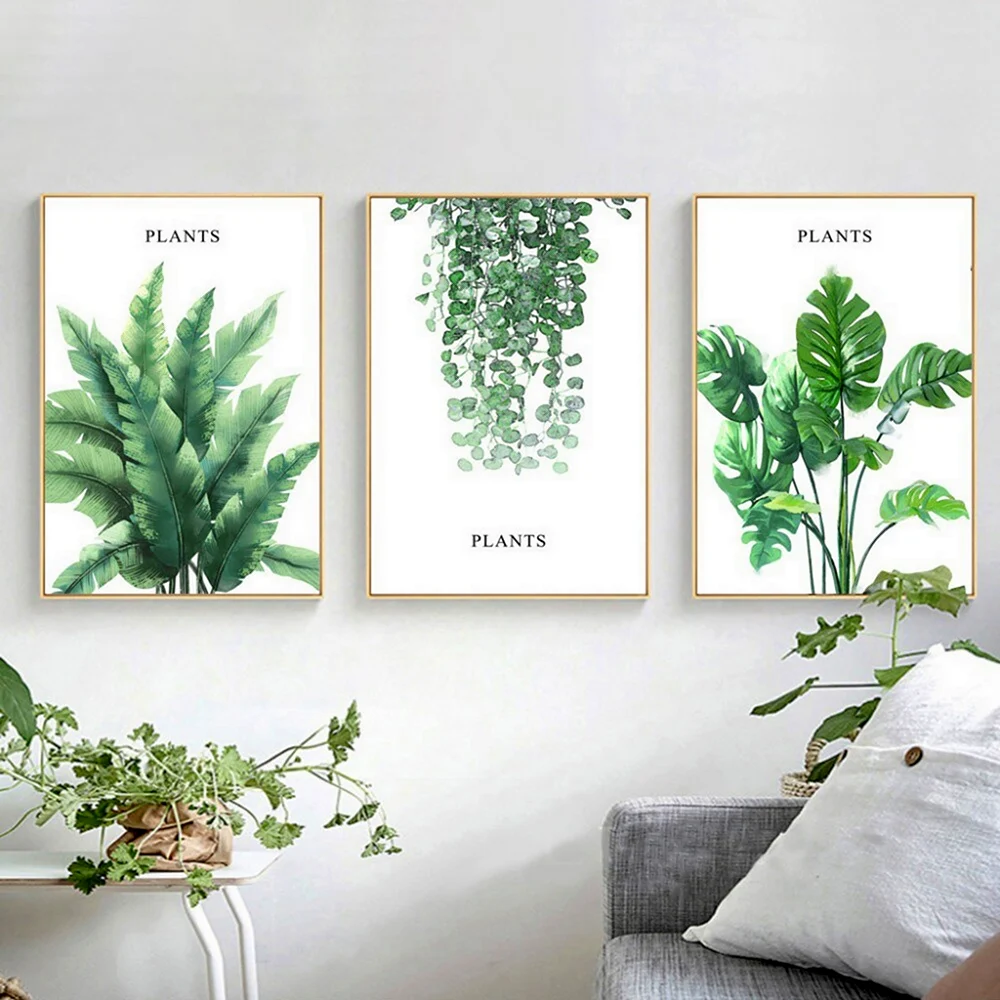 Постеры с растениями в скандинавском стиле