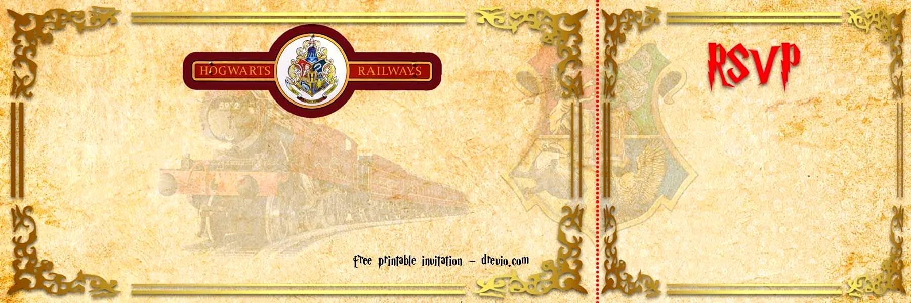 Пригласительный билет в Хогвартс Гарри Поттер