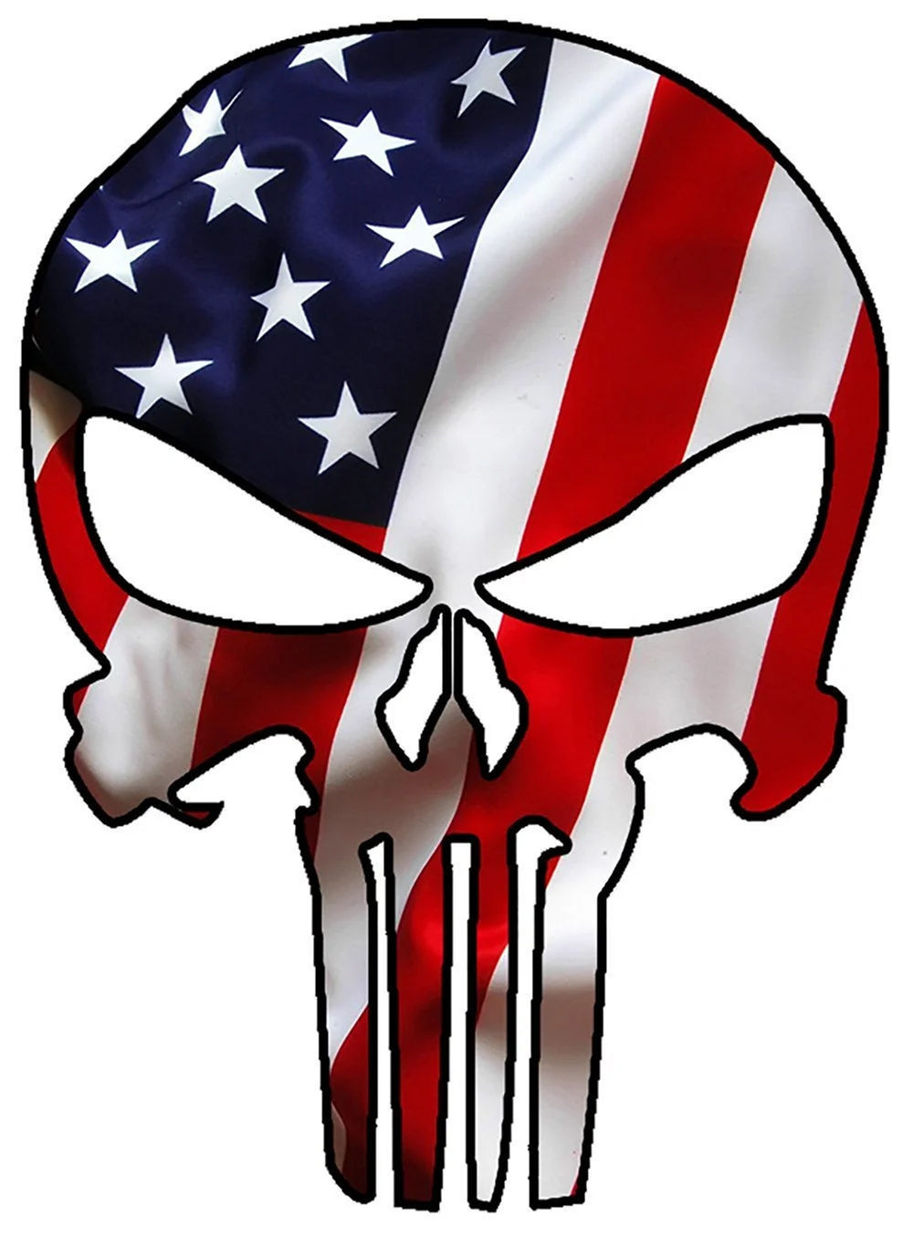 Punisher Skull USA American Flag