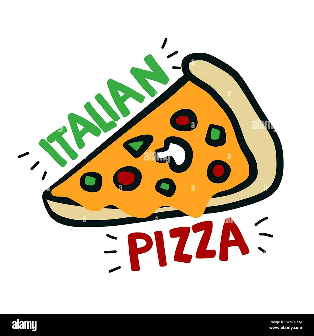 Рисунок на тему эмблема пицца