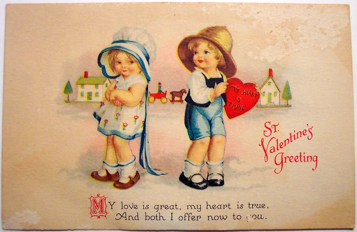 С днем Святого Валентина старинные открытки
