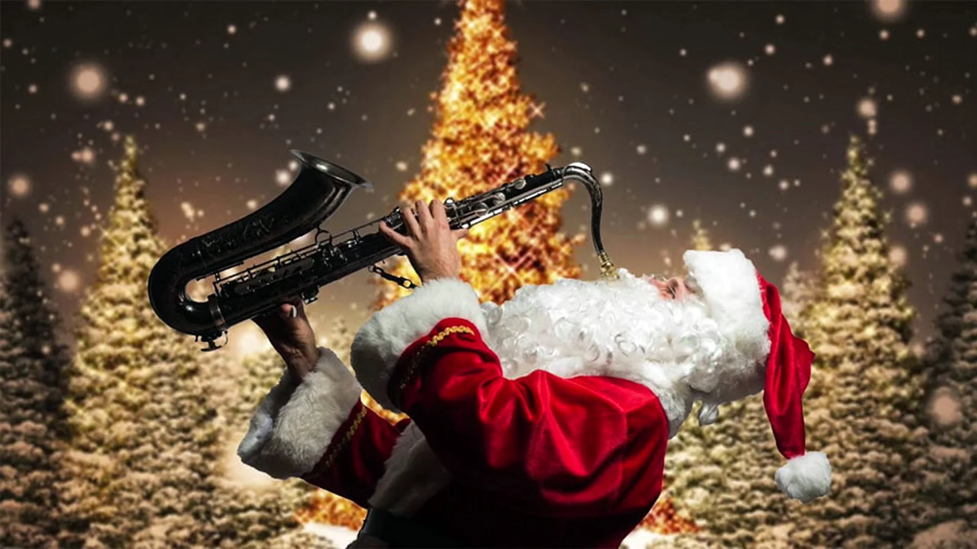 Санта Клаус саксофонист